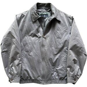 London Fog Mens Gray Jacket Size Large With Zipper & Button Closure